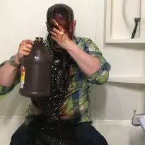 chocolate syrup Hollister shower